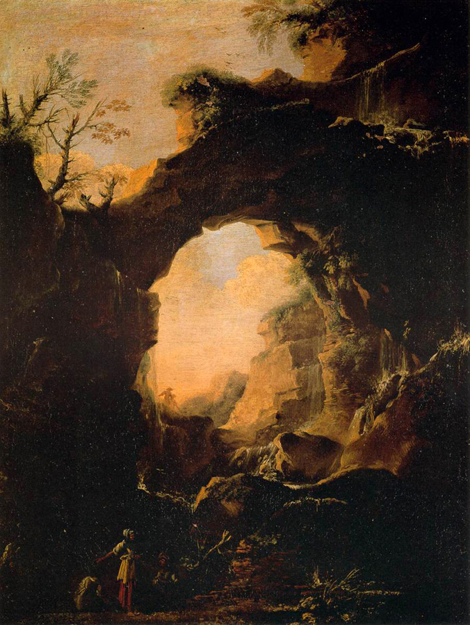 grotto with cascades